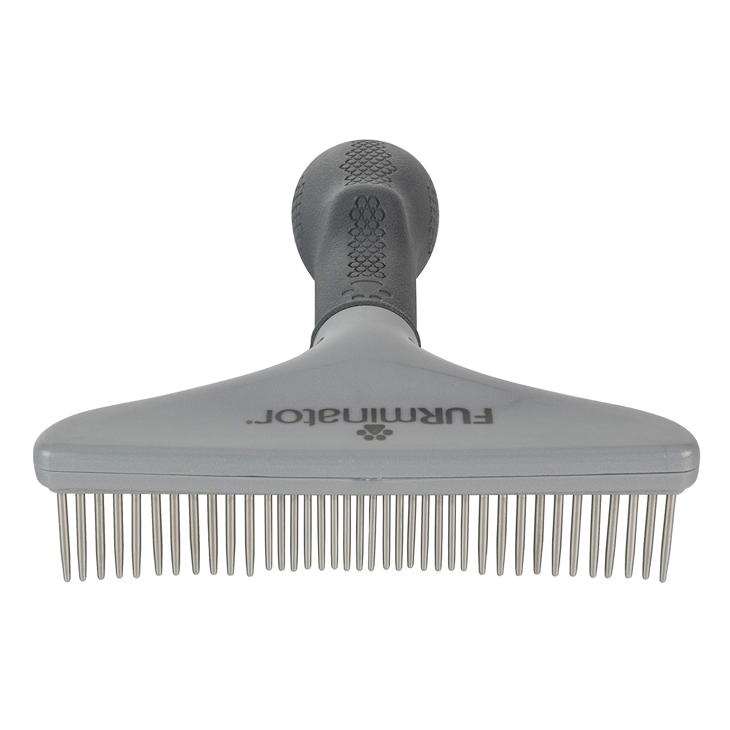 Dog/Cat Grooming Rake, Grooming Tool, Removes Loose Hair and Tangles, Gray