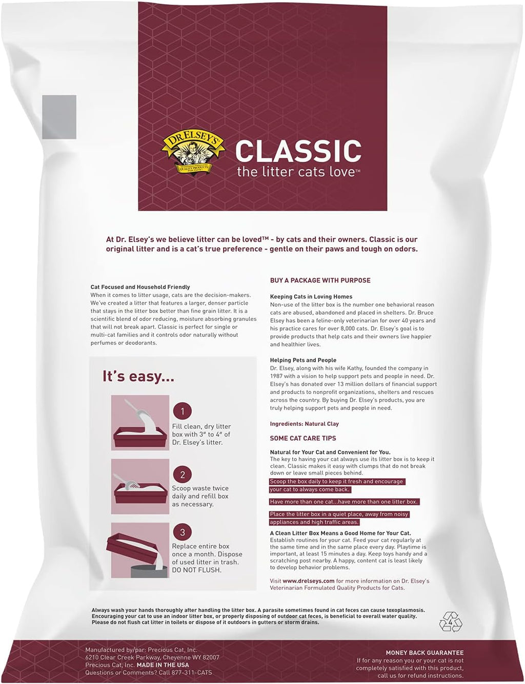 Classic Unscented Clumping Clay Cat Litter 18 Lb. Bag