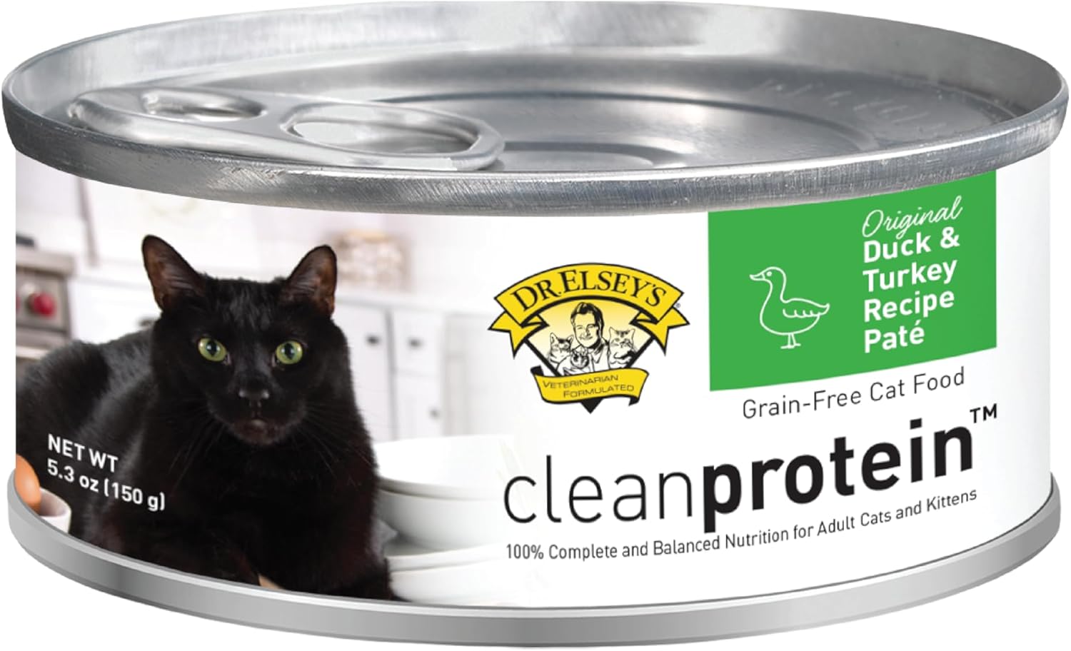 Cleanprotein Duck & Turkey Recipe Wet Cat Food, Pate 5.3 Oz Cans (Pack of 24)