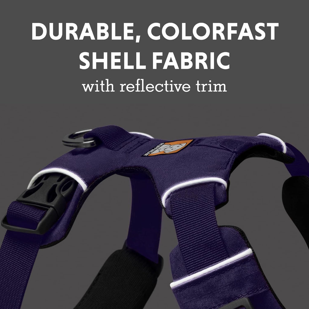 , Front Range Dog Harness, Reflective Soft Padded Everyday Harness with Dual Leash Clips, Adjustable and Lightweight Fit for Training or Walking for All Dogs, Purple Sage, Large/X-Large