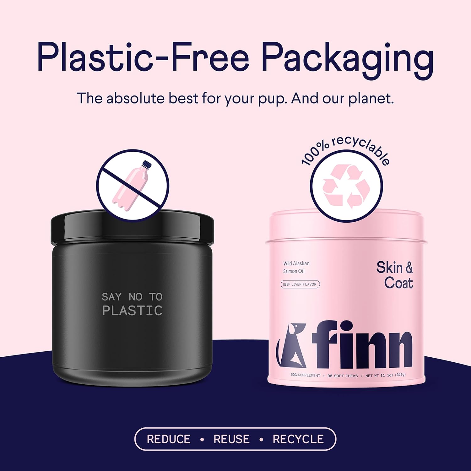 Skin & Coat Salmon Oil Supplement for Dogs | Supports a Thick & Shiny Coat | Fish Oil from Wild Alaskan Salmon, Omega-3S, EPA & DHA, Biotin, & Zinc | 90 Soft Chews