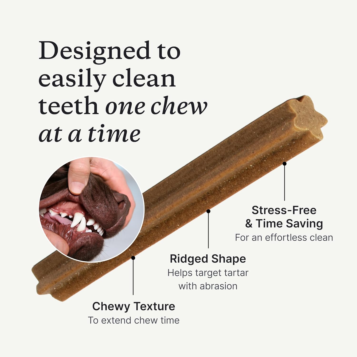 Dental Sticks – Dog Dental Chews -Target Plaque & Tartar Build-Up at the Source - Designed to Maintain Your Dog’S Oral Health, Keep Breath Fresh and Provide Digestive Help (6 Sticks)