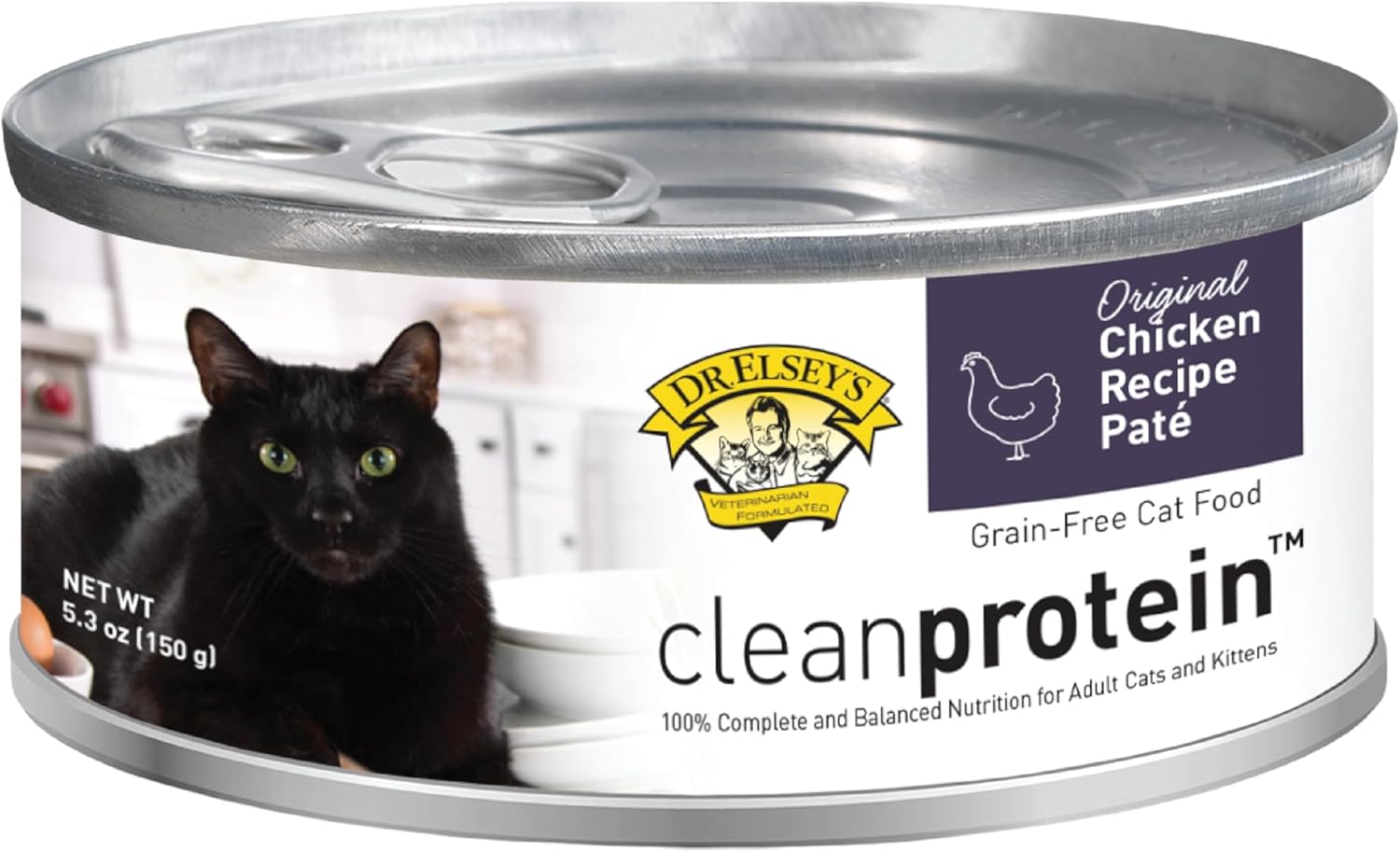 Cleanprotein Chicken Recipe Wet Cat Food, Pate 5.3 Oz Cans (Pack of 24)