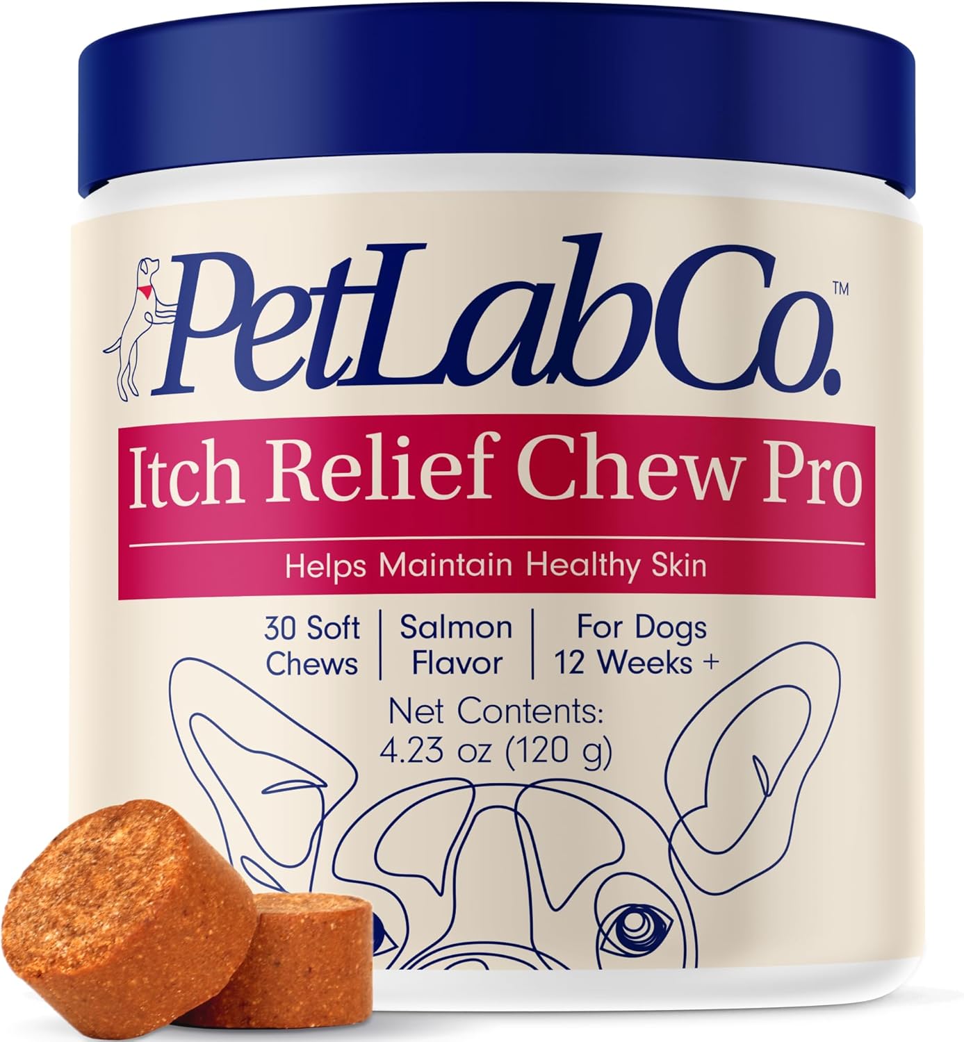 Itch Relief Chew Pro – Itch Relief Chews for Dogs – Omega 3 for Dogs Itch Supplement - Packed with Beneficial Fatty Acids for Healthy Skin – Seasonal Allergies Support - Packaging May Vary