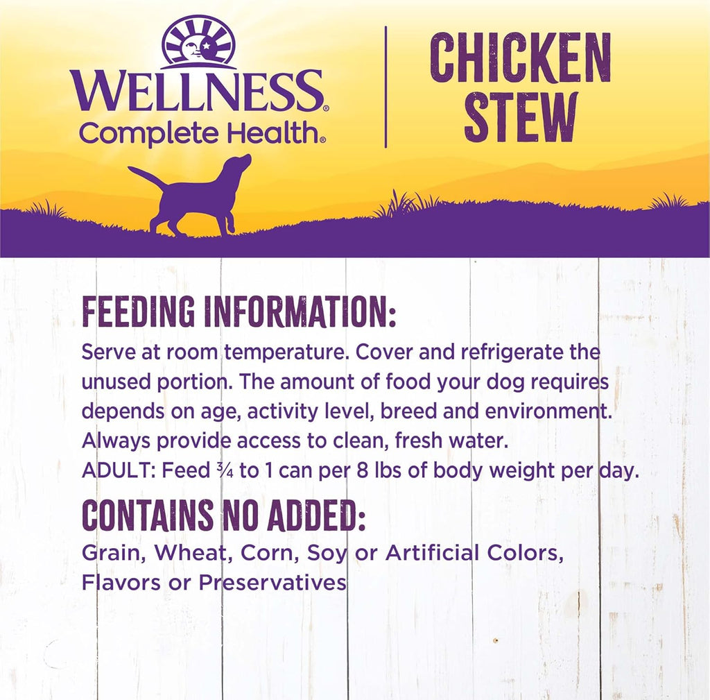 Complete Health Thick & Chunky Natural Grain Free Canned Wet Dog Food, Chicken Stew, 12.5-Ounce Can (Pack of 12)
