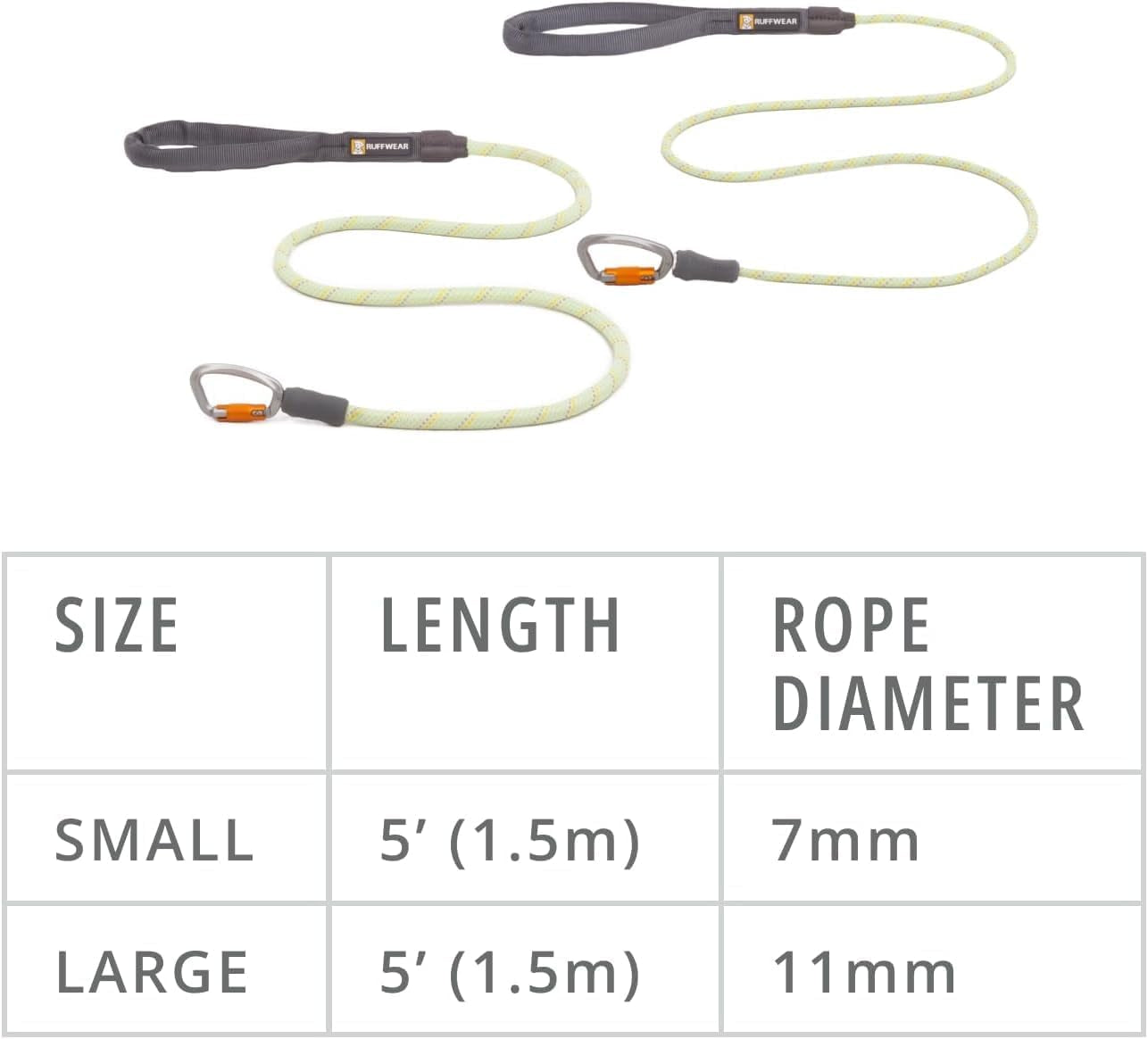 , Knot‑A‑Leash, Climbing‑Inspired Rope Leash, 5 Ft Reflective Rope, Secure Auto‑Locking Swivel Carabiner, Tubular Handle, Accessory Loop for Pick‑Up Bags, Moss Green, Large