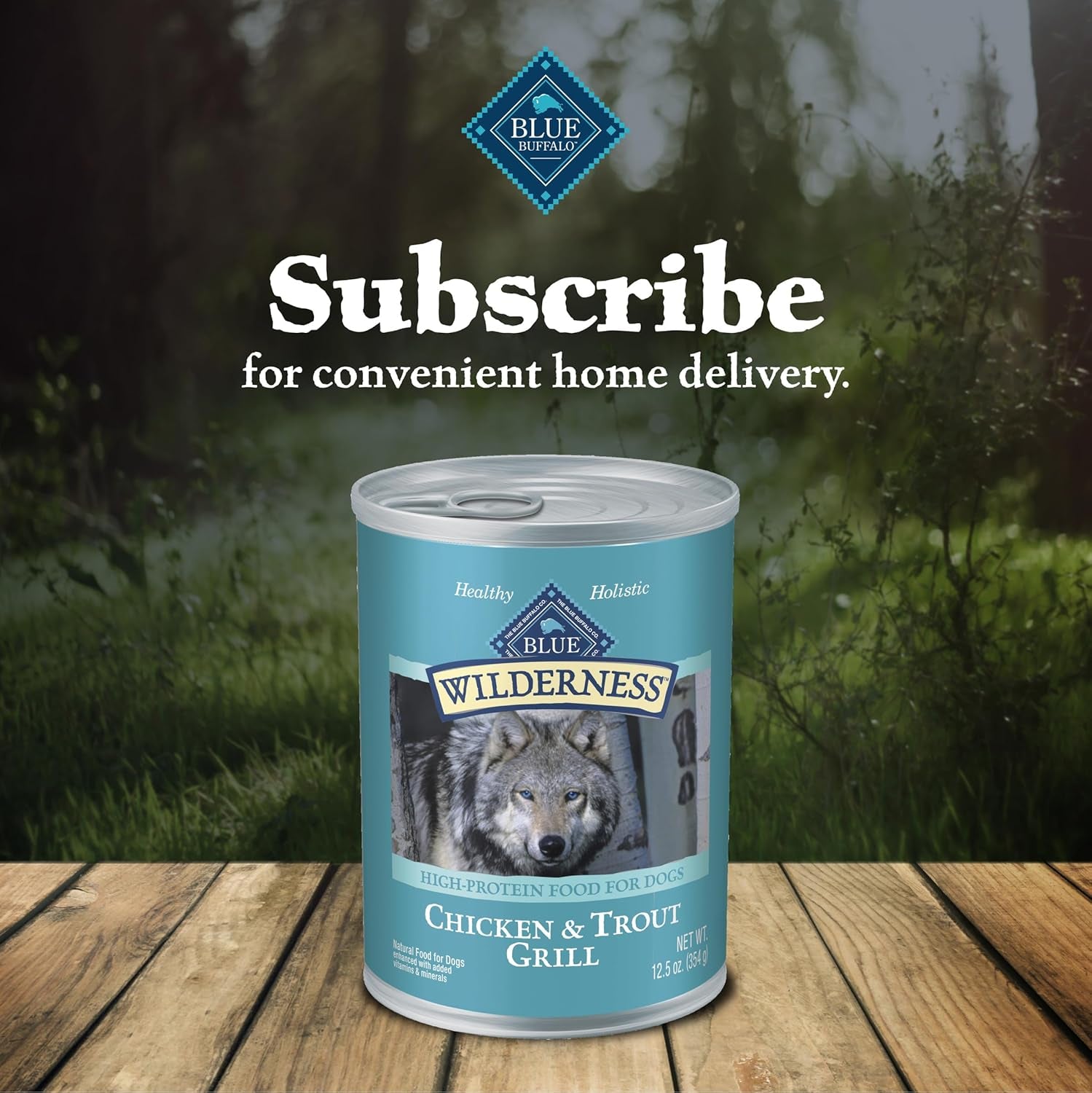 Wilderness Adult Wet Dog Food, High-Protein & Grain-Free, Made with Natural Ingredients, Chicken & Trout Grill, 12.5-Oz. Cans, 12 Count