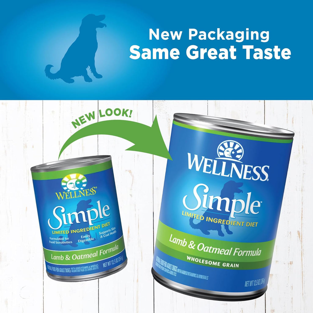 Simple Natural Wet Canned Limited Ingredient Dog Food, Lamb & Potato, 12.5-Ounce Can (Pack of 12)