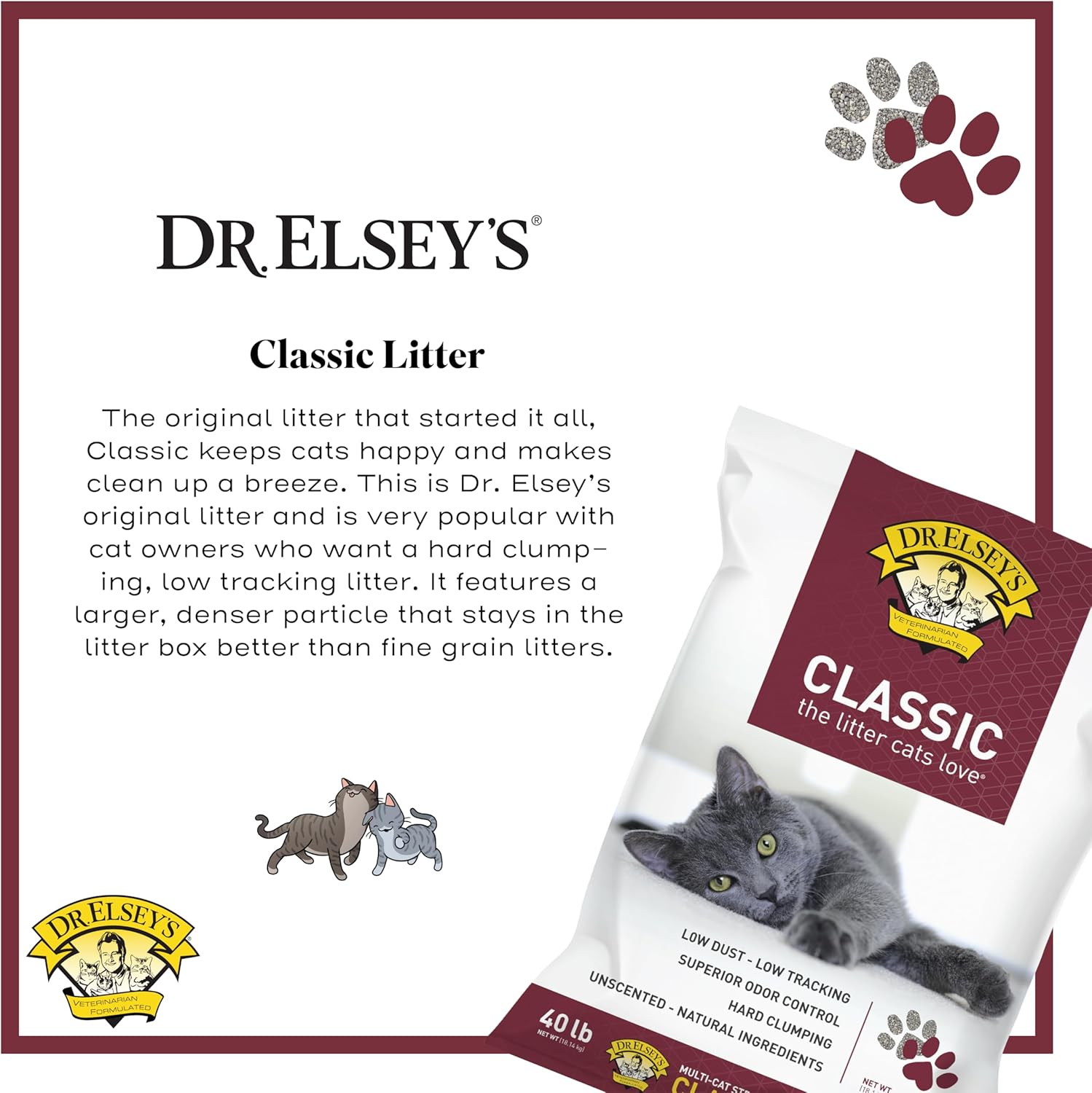 Classic Premium Clumping Cat Litter, 40 Lb Bag