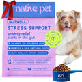 Gutwell Stress Support - Dog Anxiety Relief & Calming Treats - Tasty Food Topper for Dog Stress and Anxiety Relief - Support Gut-Brain Axis with Triple-Biotic Blend & Magnesium - 60 Scoops