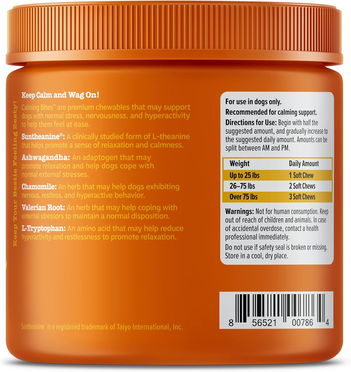 Calming Chews for Dogs Composure & Relaxation for Everyday Stress & Separation Peanut Butter 90 Count