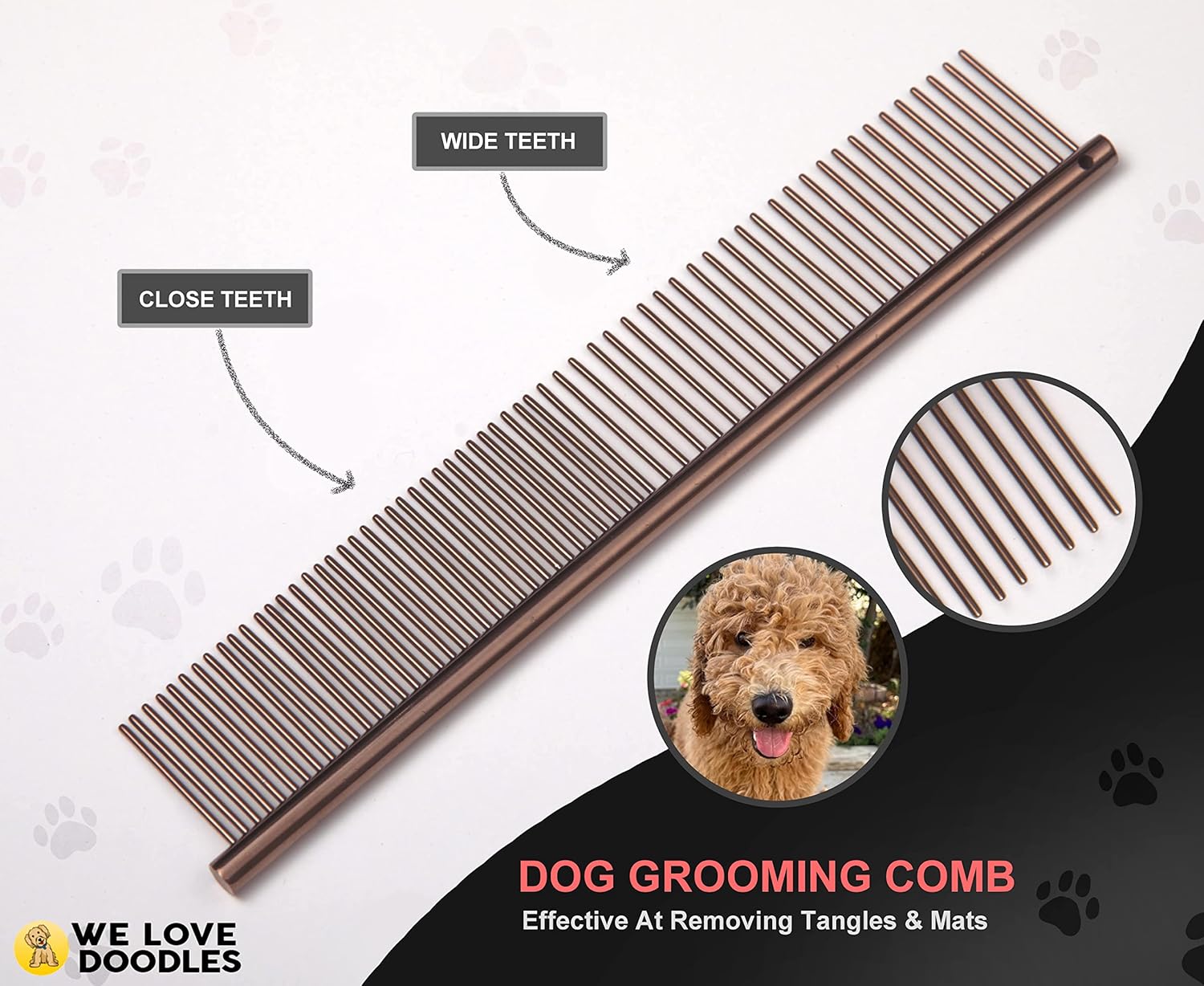 Dog Grooming Scissors Kit - Best Tools for Goldendoodles, Poodles & Doodles - Straight, Curved & Thinning Shears - Golden Doodle Grooming Kit - Professional Grade Steel, 4 Pc Set []