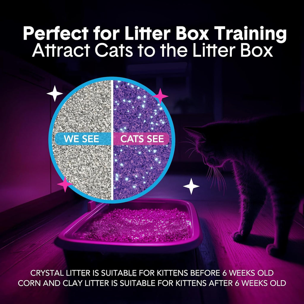 Boxie Glo Clumping Clay 30 Day Odor Control Cat Litter, 99.9% Dust-Free, Low Tracking, UV Light Attractant, 16 Lb
