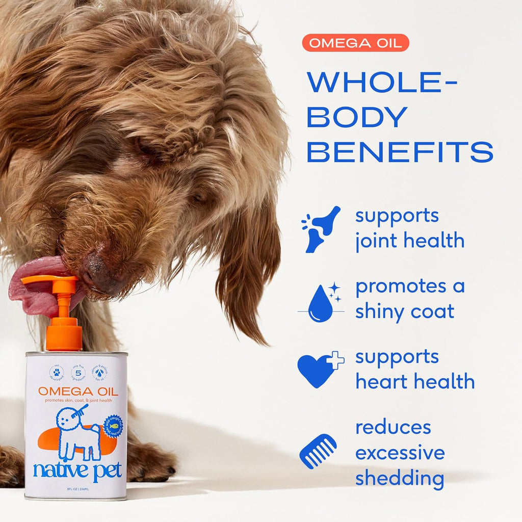 Omega 3 Fish Oil for Dogs & Cats - Promotes Healthy Skin, Shiny Coat, & Strong Joints - Made with Wild Alaskan Salmon Oil for Dogs – Tasty, Fast-Absorbing Omega 3 6 9 Liquid Supplement-16Oz
