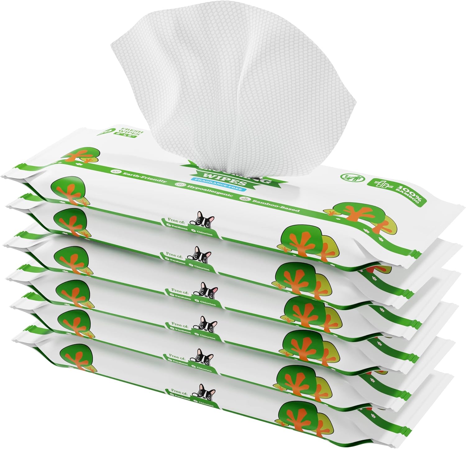 Pogi’S Dog Grooming Wipes – Hypoallergenic Pet Wipes for Paws, Body & Butt – Cleaning & Hydrating, Fragrance Free, 100-Count