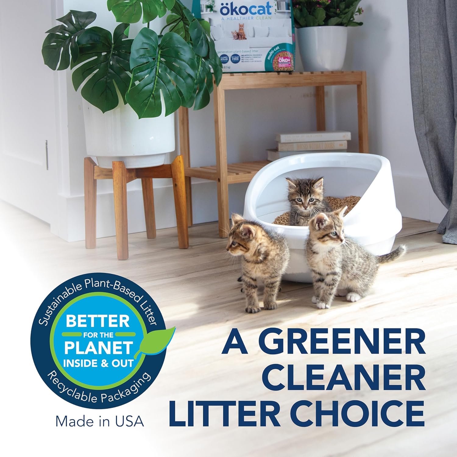 Multi-Cat Wood Clumping Cat Litter, Unscented, 26 Pounds XL - Natural Ingredients, Obliterates Odors with Natural Odor Neutralizer, Clumps Solid, 99% Dust Free, Great for Multiple Cats