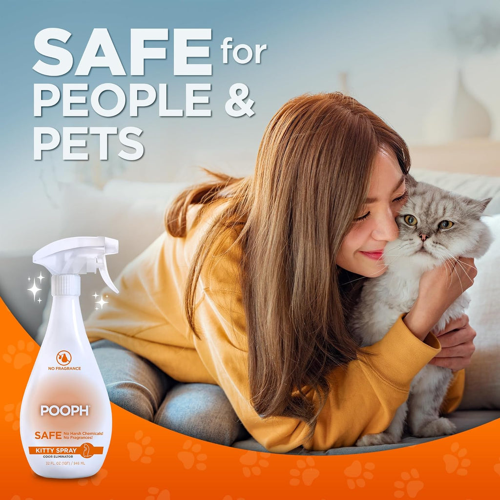 ® Kitty Odor Eliminator – 32 Fl Oz Bottle – Proprietary Odor-Elimination Technology Works On-Contact – Cat Trees, Toys, Furniture, Bedding – NO Fragrances, NO Harsh Chemicals, Safe & Non-Toxic