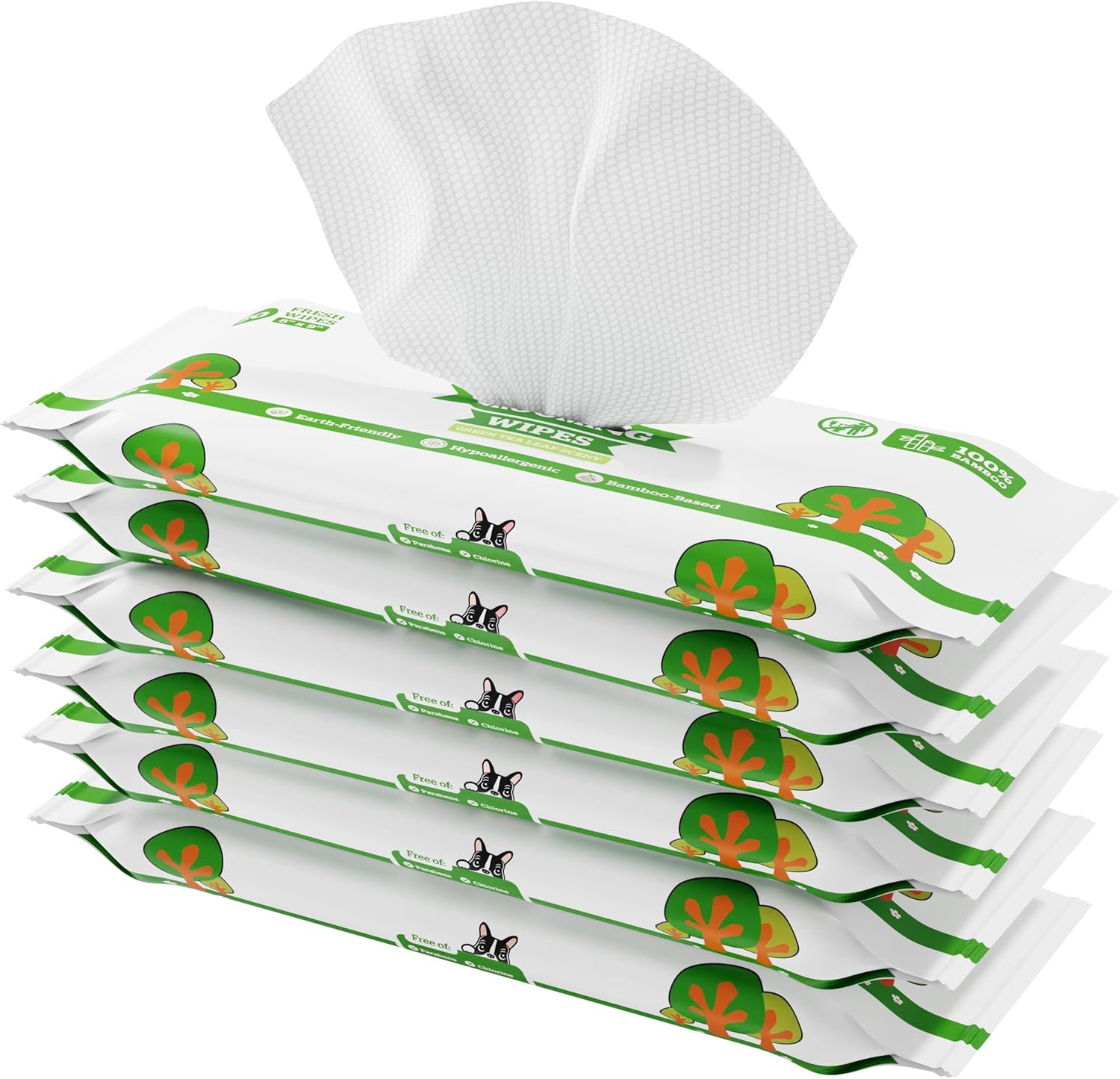 Pogi’S Dog Grooming Wipes – Hypoallergenic Pet Wipes for Paws, Body & Butt – Cleaning & Hydrating, Fragrance Free, 100-Count