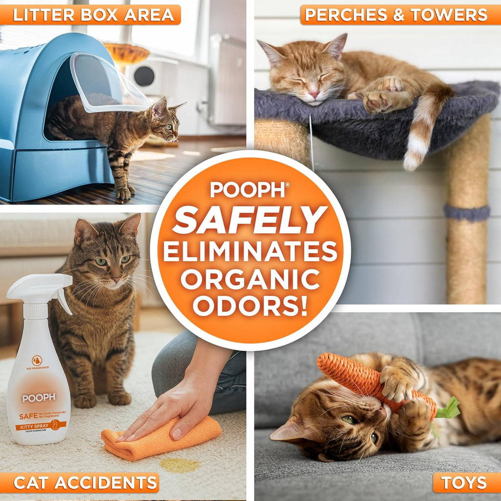 ® Kitty Odor Eliminator – 32 Fl Oz Bottle – Proprietary Odor-Elimination Technology Works On-Contact – Cat Trees, Toys, Furniture, Bedding – NO Fragrances, NO Harsh Chemicals, Safe & Non-Toxic