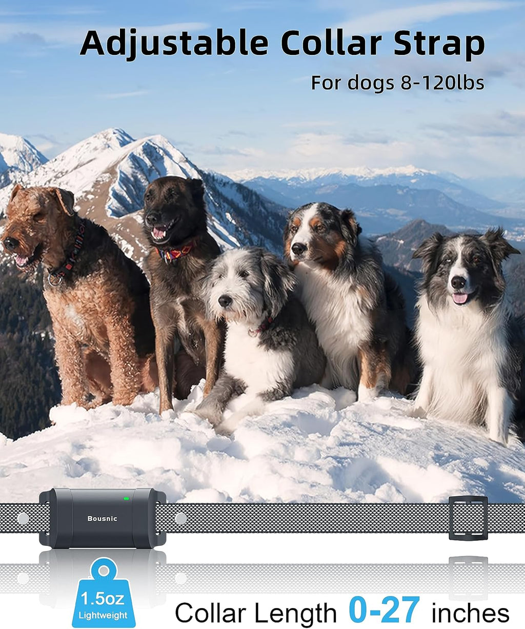 Dog Shock Collar with Remote - [New Edition] 4000FT Dog Training Collar for Large Medium Small Dogs (8-120Lbs) Waterproof Rechargeable E Collar with Beep, Vibration, Safe Shock (Grey)