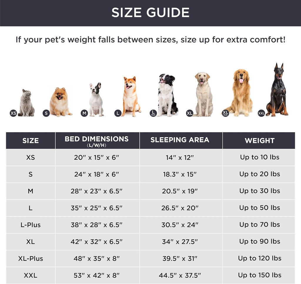 XL Orthopedic Dog Bed for Extra Large Dogs - Washable Xlarge Dog Cat Bed Waterproof, Comfort Dogs Couch Sofa with Washable Removable Cover, Pet Bed with Nonskid Bottom, Plush-Faded Denim, 42"
