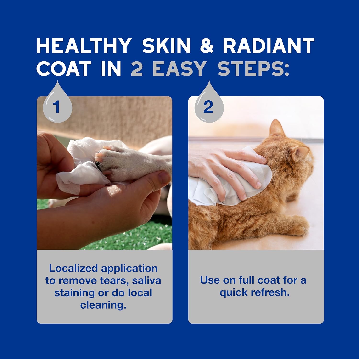 ® Skin & Coat SPA - Ultra-Safe Multipurpose Wipes for Dogs and Cats, 100 Wipes, Gently Removes Tear and Saliva Stains, Leaves the Coat and Skin Refreshed and Smelling Great, Skin-Friendly Formula