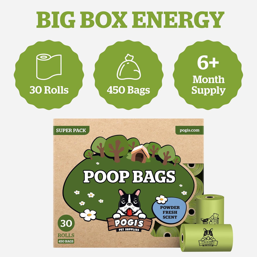 Pogi’S Dog Poop Bags – Leak-Proof & Extra Thick Pet Waste Bags (Fresh Scent, 30 Rolls, 450-Count)