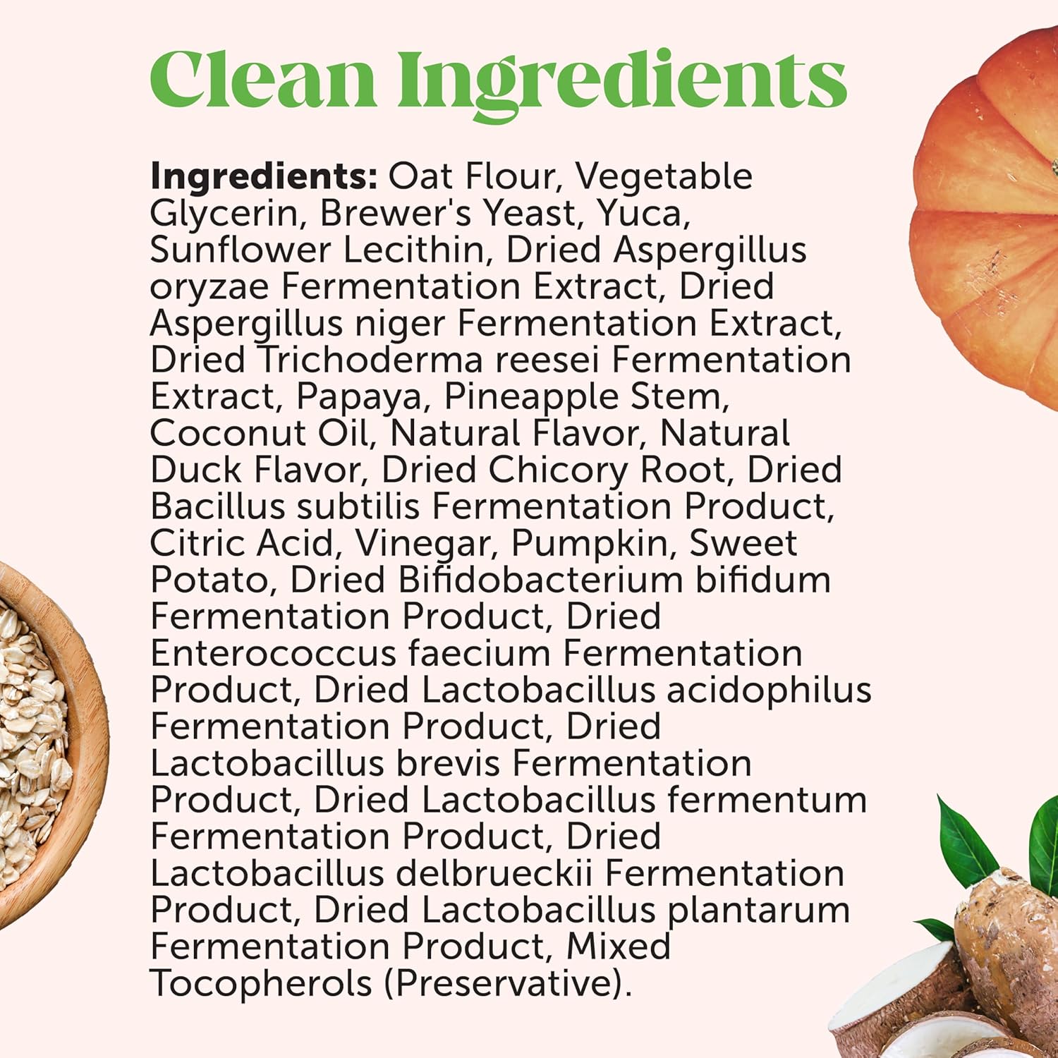 Probiotics for Dogs - Digestive Enzymes Promotes Gut Health, Dog Probiotics for Bowel Support, Fiber for Regularity, Prebiotics for Immune Health & Gut Flora (Duck, 90 Ct)