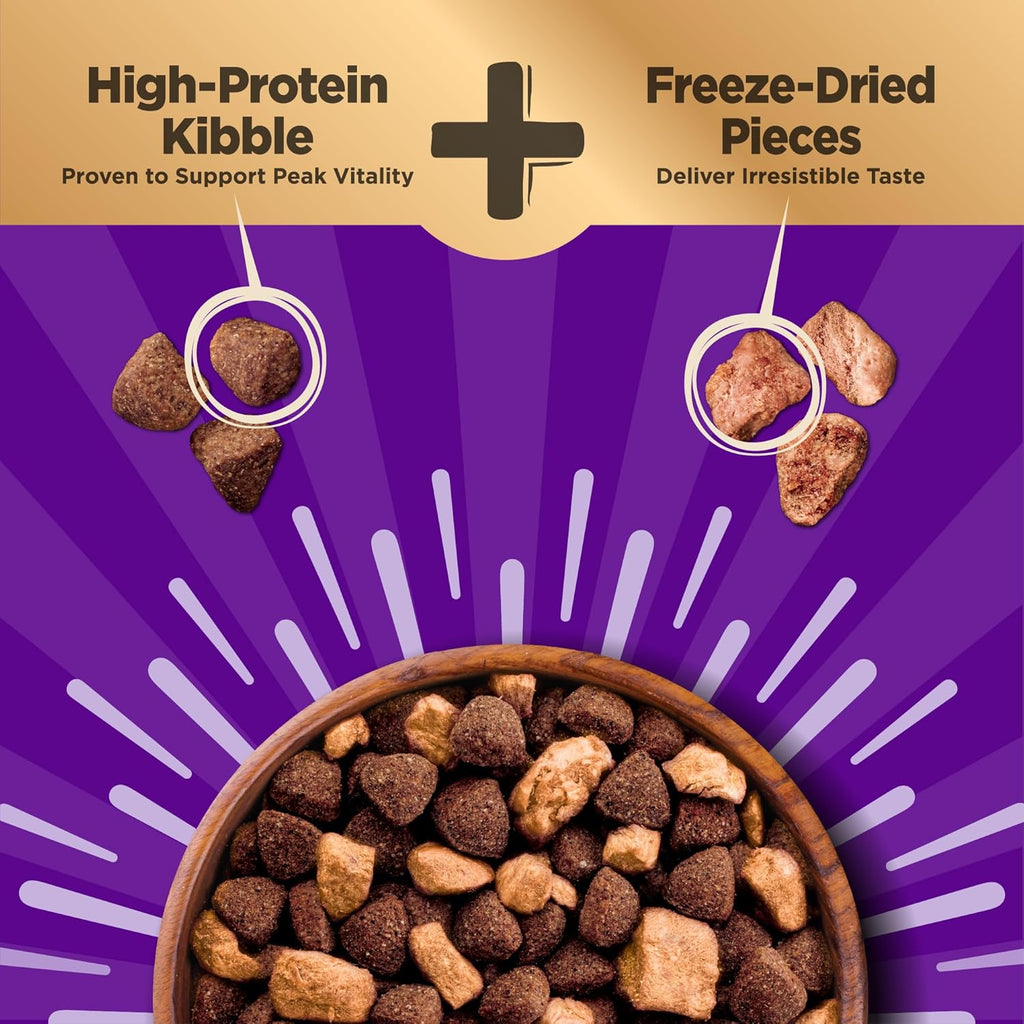 CORE+ Dry Dog Food with Freeze Dried Pieces, Wholesome Grains, High Protein, Natural, Beef & Barley Recipe, (18-Pound Bag)