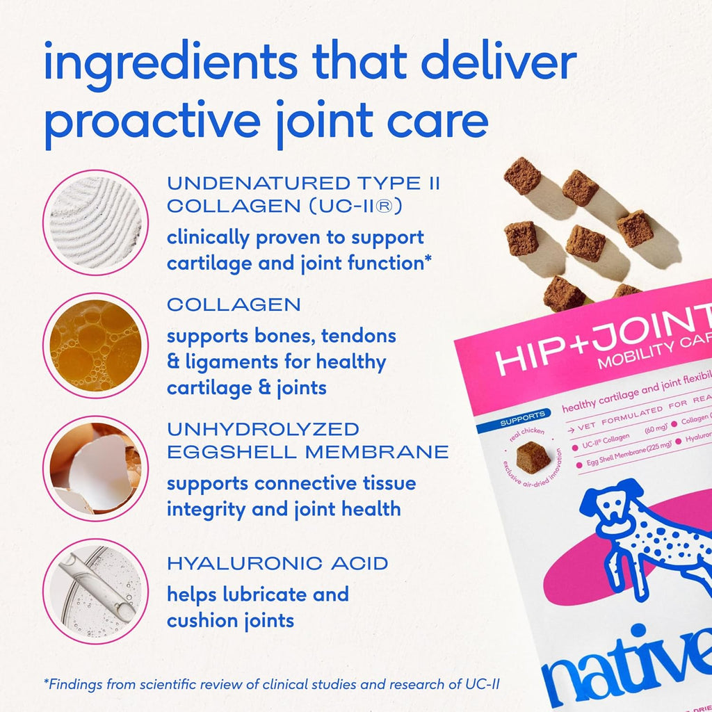 Hip & Joint Supplement for Dogs - Advanced Dog Joint & Arthritis Supplement - Helps Maintain Healthy Cartilage, Joint Flexibility, Lubrication, & Function - with ESM & Collagen - 60 Chews