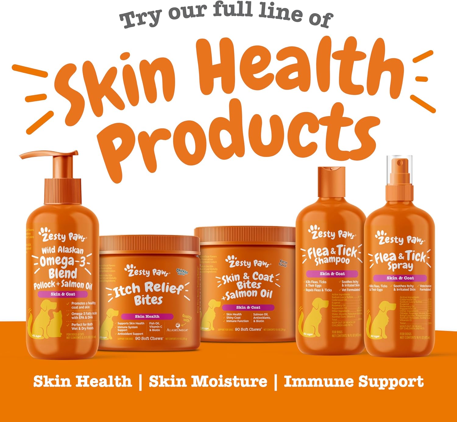 Salmon Oil for Dogs Skin and Coat, Omega 3 Fish Oil Chews, Dog Allergy Relief Chews, Itch Relief Supplement, 90 Count, Bacon Flavor