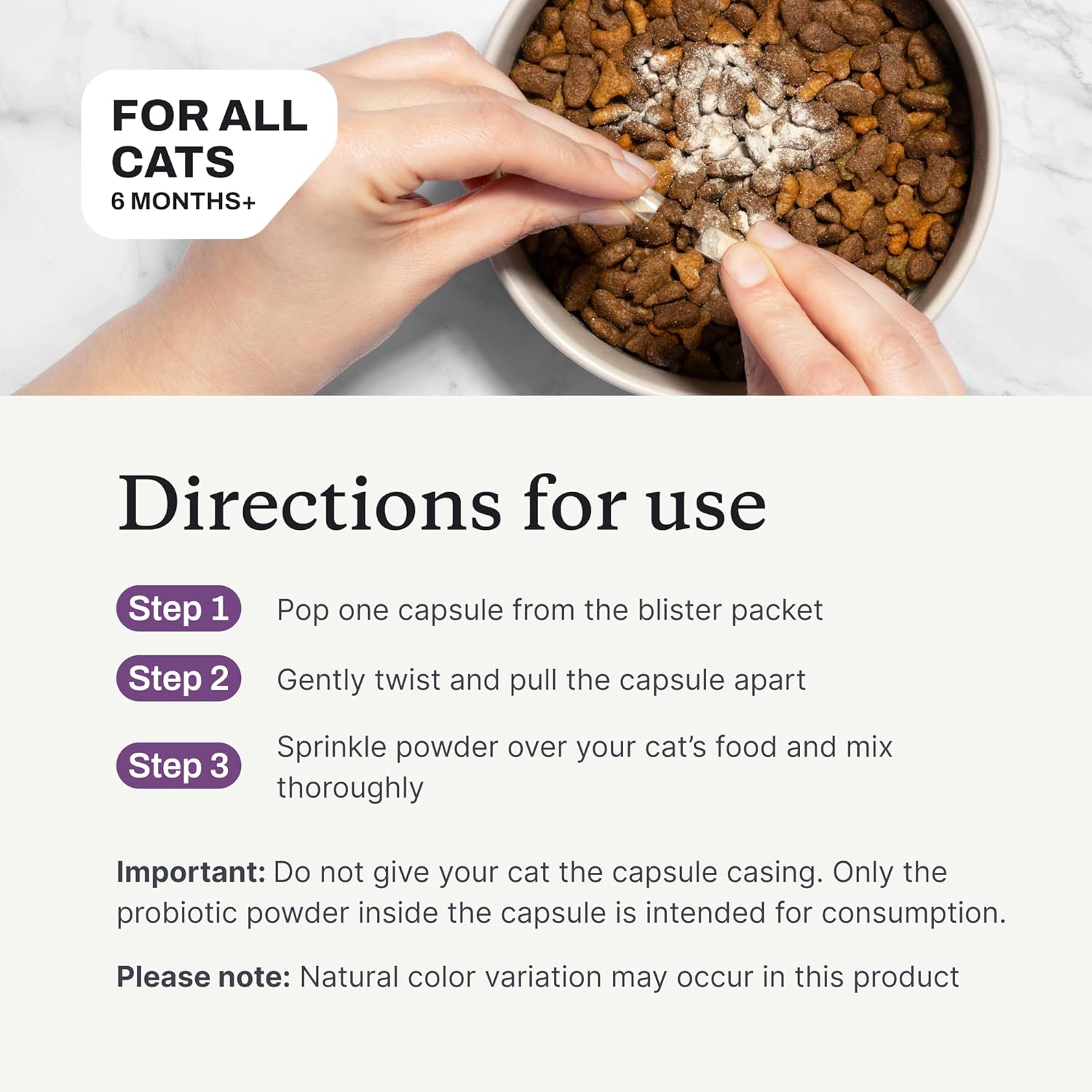 Probiotics for Cats, Support Gut Health, Occasional Diarrhea, Digestive Health & Immune Support - Easy to Use - 30 Count