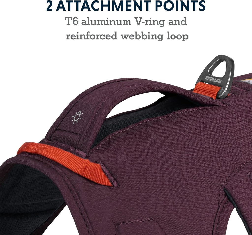 , Web Master, Multi-Use Support Dog Harness, Hiking and Trail Running, Service and Working, Everyday Wear, Purple Rain, Xx-Small