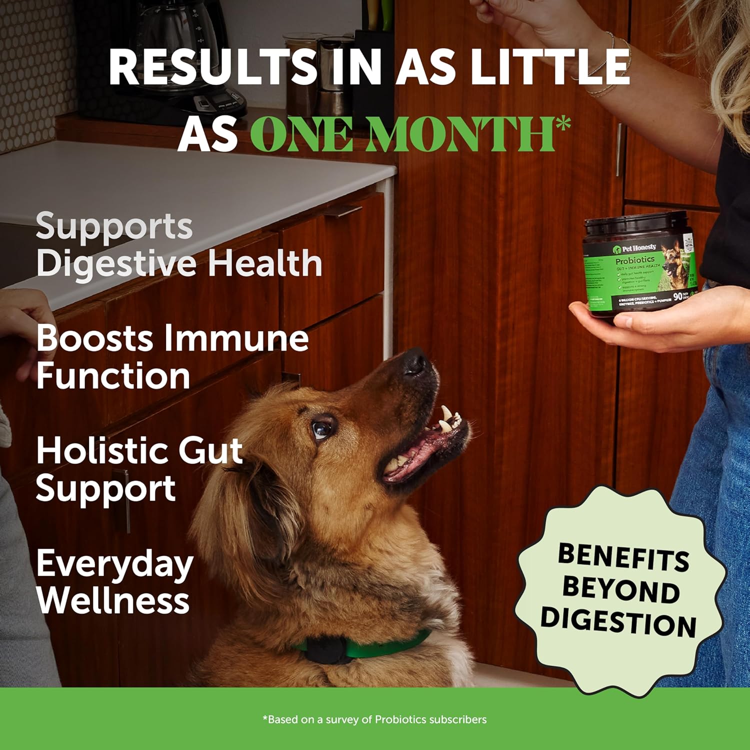 Probiotics for Dogs - Digestive Enzymes Promotes Gut Health, Dog Probiotics for Bowel Support, Fiber for Regularity, Prebiotics for Immune Health & Gut Flora (Duck, 90 Ct)