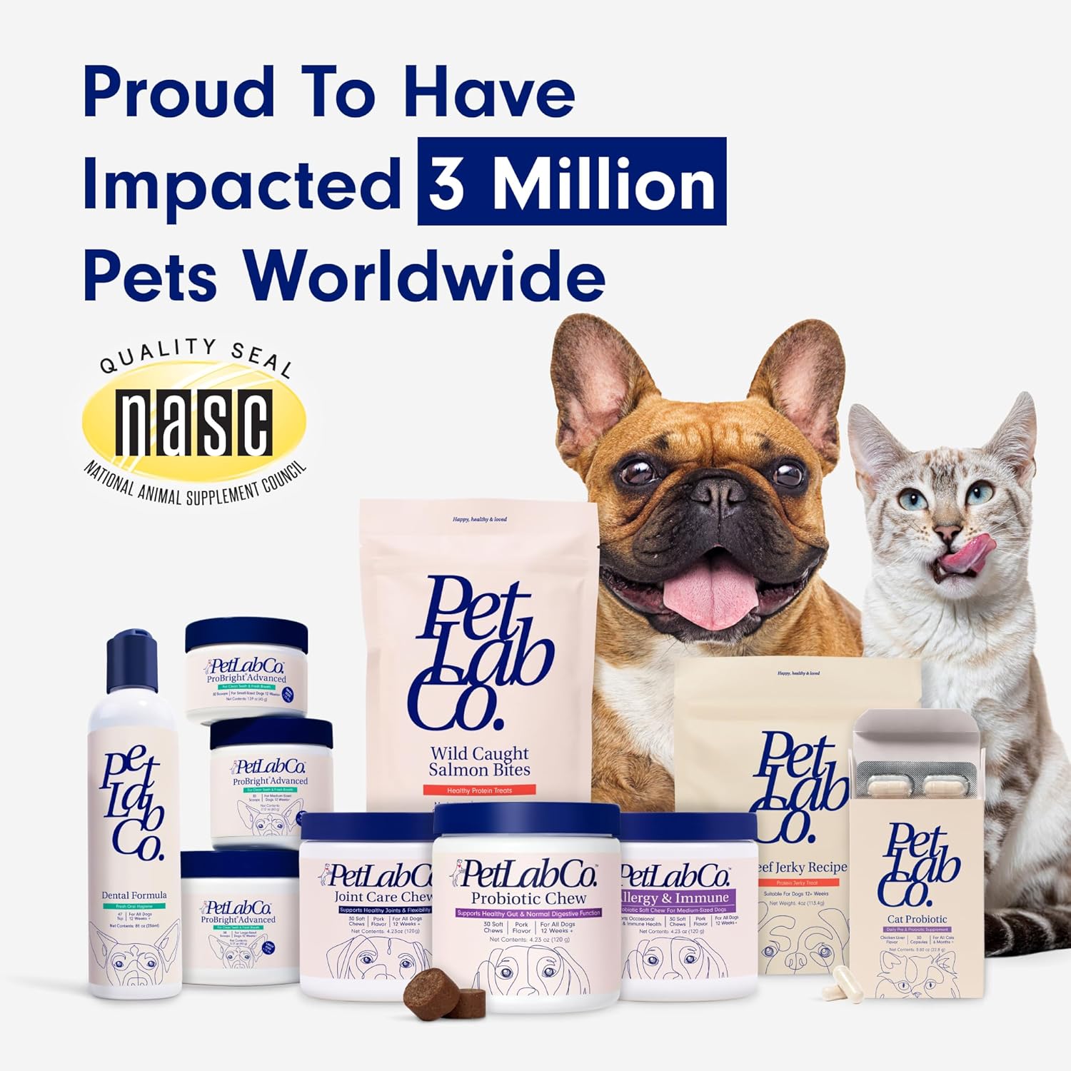 – Gut & Breath Bundle: Dental Powder for Fresh Breath in 1 Scoop. for Medium Dogs & Salmon Dog Probiotics to Support a Healthy Gut - Easy to Use – Innovative Formulas