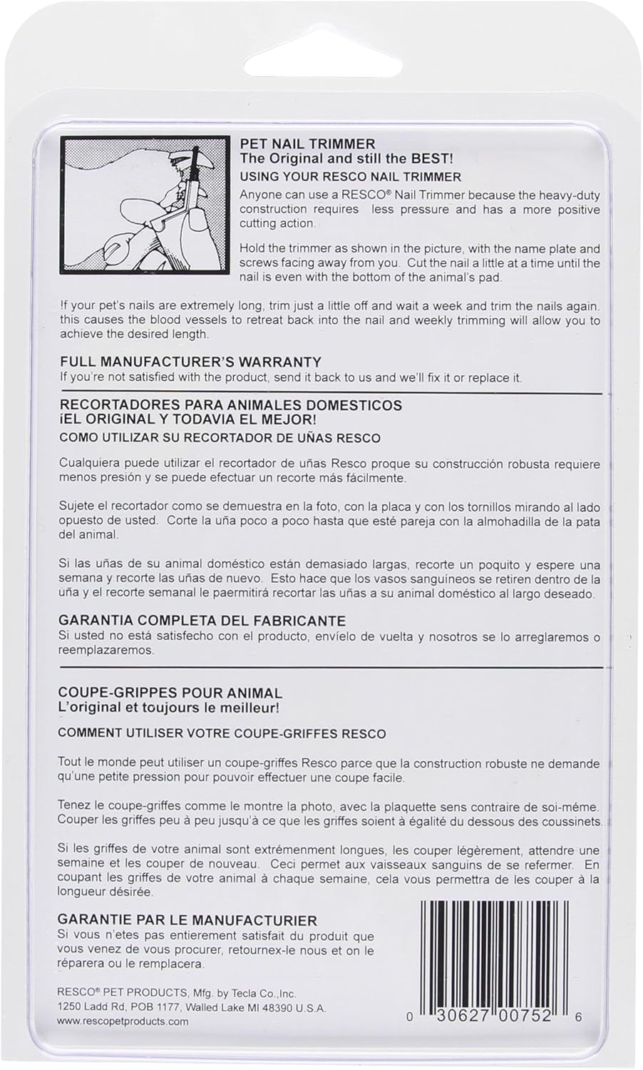 Deluxe Dog Nail Clippers, Original Pet Nail Trimmer, Made in USA, Large, Yellow