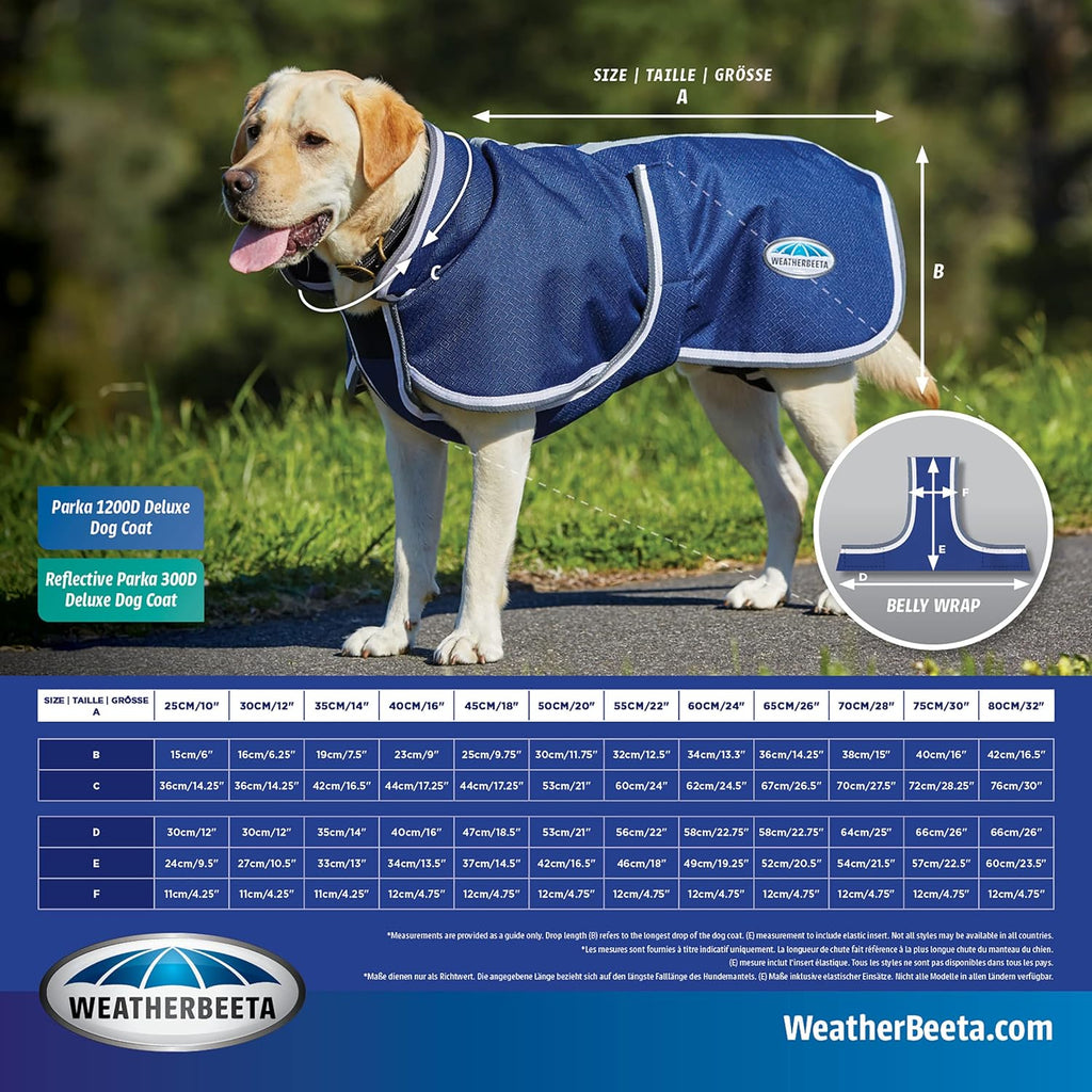 Comfitec Reflective Parka 300D Deluxe Dog Coat, Orange, 30"