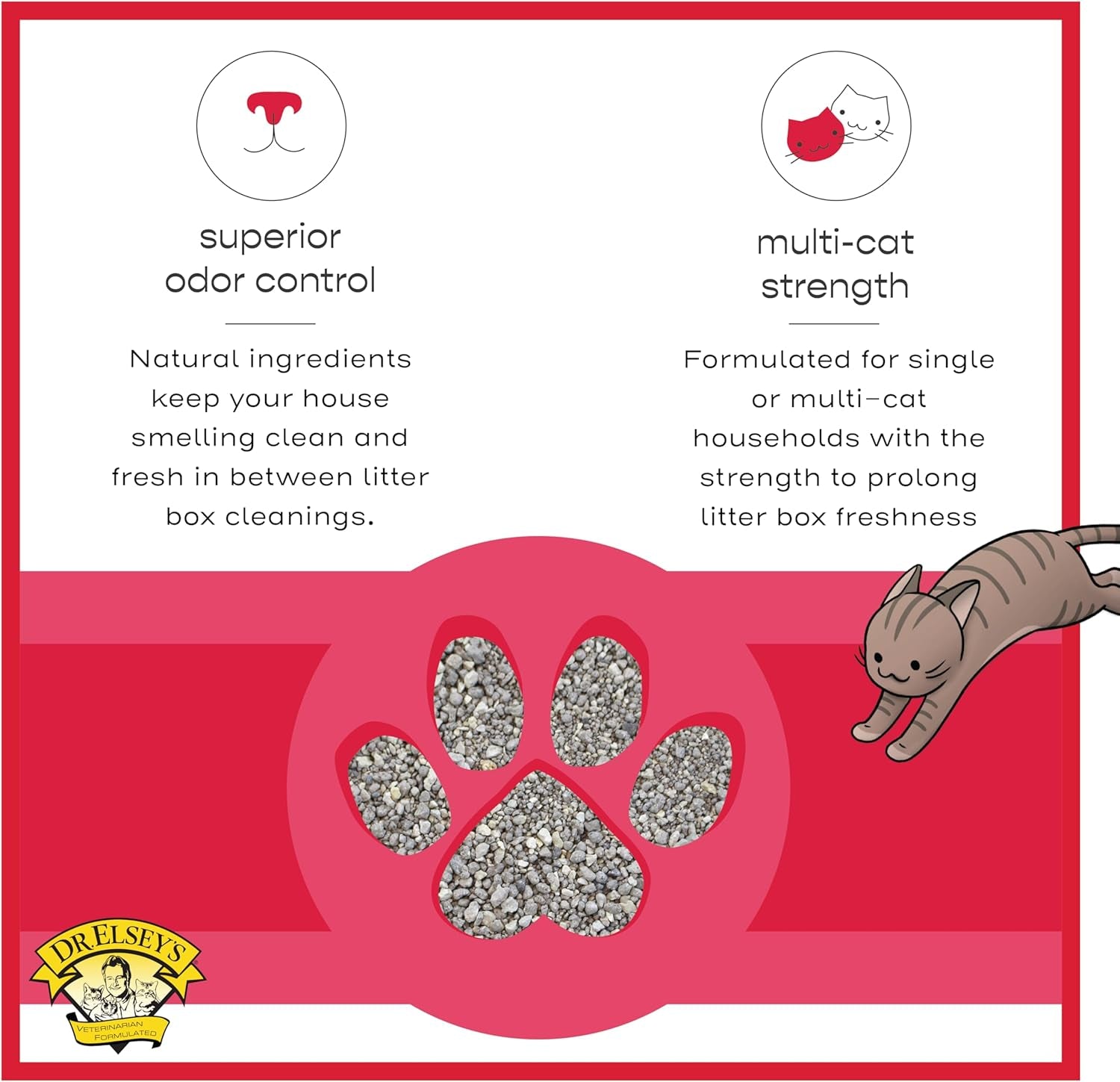 Premium Clumping Cat Litter - Cat Attract - 99% Dust-Free, Low Tracking, Hard Clumping, Superior Odor Control, Natural Herbal Attractant, Unscented & Natural Ingredients, 40 Lb