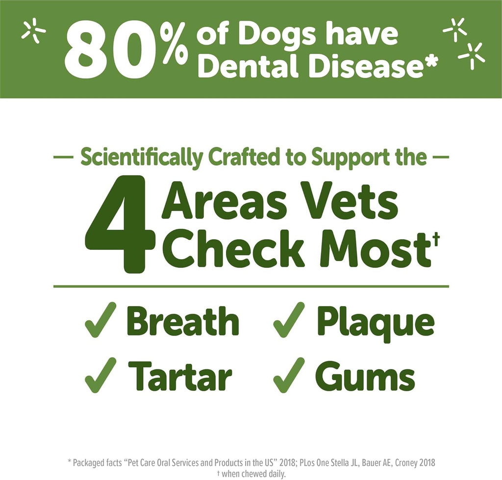 Wellness Veggie Sausage Dog Dental Treats, Natural Chews, Small Size Stick, (28 Count)