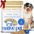 Bone Broth for Dogs - Made with Real Beef Bone Broth, Dog Food Toppers for Picky Eaters - Provides Extra Hydration & Nutrition for Joint Strength, Immunity & Heart Health-48 Scoops