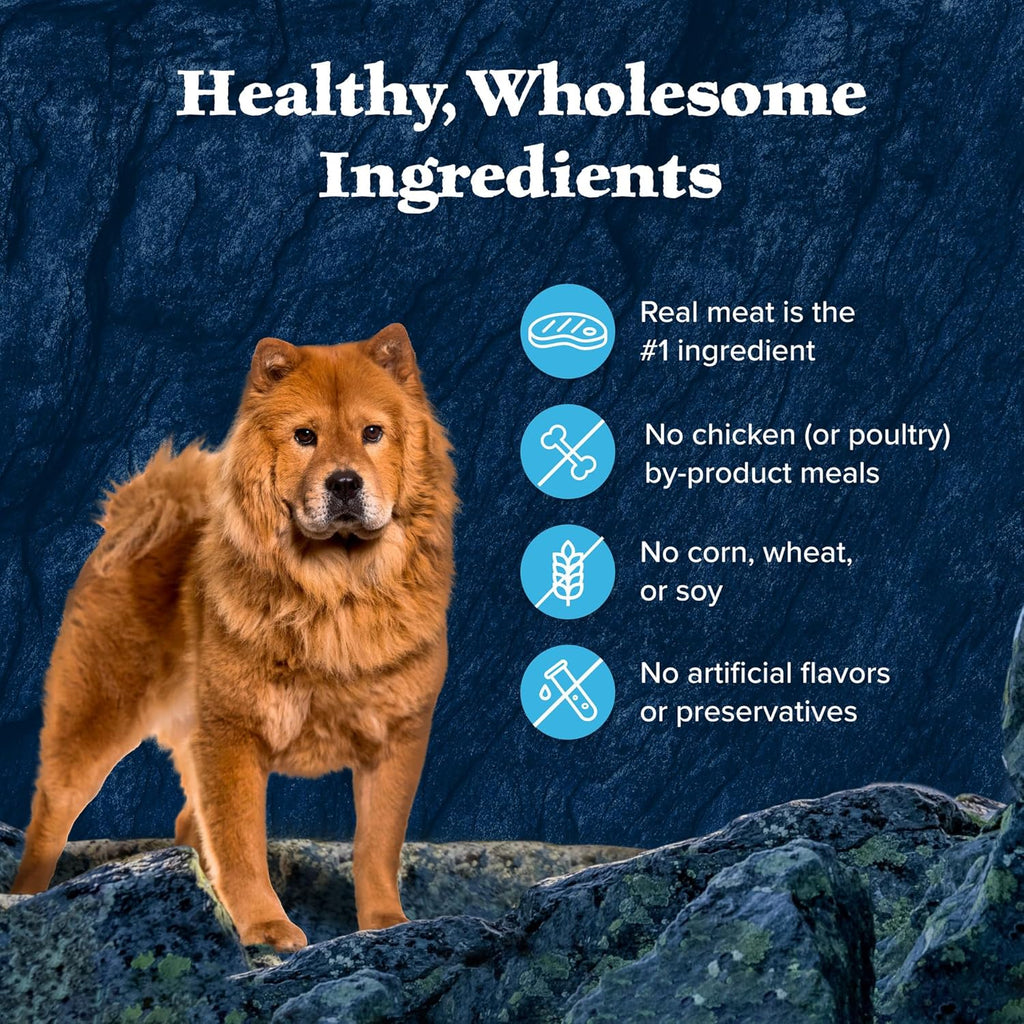 Wilderness Trail Toppers Wild Cuts Wet Dog Food Variety Pack, High-Protein & Grain-Free, Made with Natural Ingredients, Chicken and Beef Flavors, 3-Oz Pouches, (12 Count, 6 of Each)