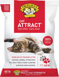 Premium Clumping Cat Litter - Cat Attract - 99% Dust-Free, Low Tracking, Hard Clumping, Superior Odor Control, Natural Herbal Attractant, Unscented & Natural Ingredients, 40 Lb