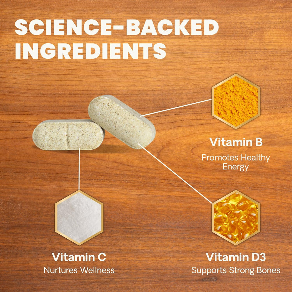 27+ Active Health Multivitamin for Dogs – Vet-Formulated Daily Tablets with Antioxidants, Omega Fatty Acids & B Vitamins,Supports Heart, Brain, Skin, Immune & Joint Health, Duck, 90 Count