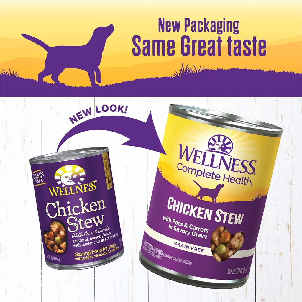 Complete Health Thick & Chunky Natural Grain Free Canned Wet Dog Food, Chicken Stew, 12.5-Ounce Can (Pack of 12)