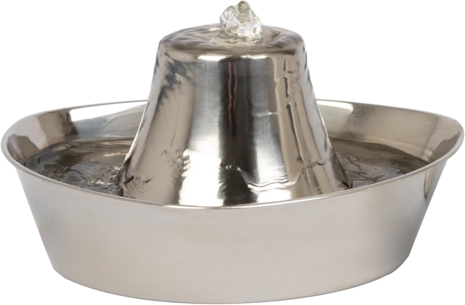 Seaside Stainless Pet Fountain - Encourages Hydration - Dual Filtration Removes Odors - Compact Design - Rust Resistant Material - Quiet Motor -