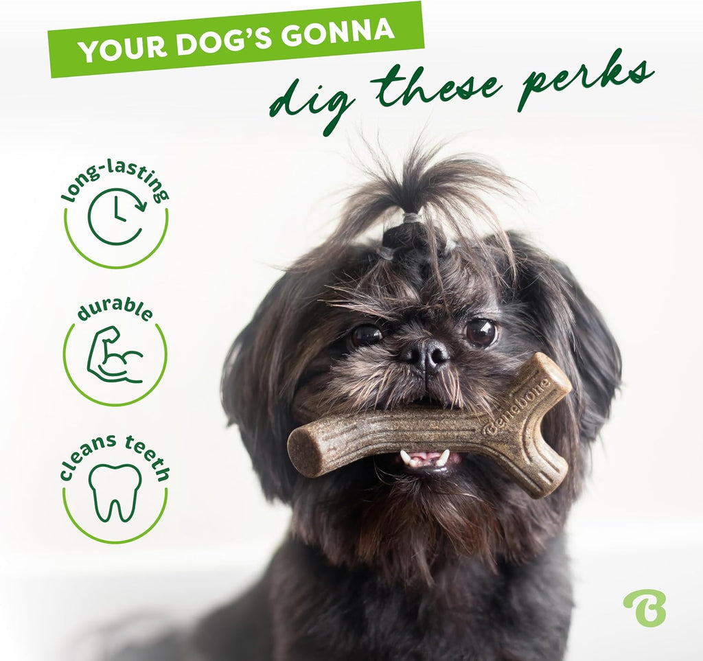 Bacon Stick Real Wood Durable Dog Chew Toy, Made in USA, Large