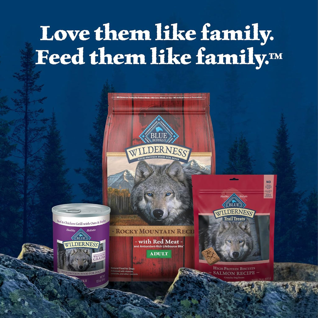 Wilderness Trail Toppers Wild Cuts Wet Dog Food Variety Pack, High-Protein & Grain-Free, Made with Natural Ingredients, Chicken and Beef Flavors, 3-Oz Pouches, (12 Count, 6 of Each)