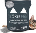Boxie Probiotic Cat Litter, 40 Day Odor Control, Clumping Clay Kitty Litter, Odor Eliminating Probiotics, Dust-Free, No Fragrances No Fillers, 16 Lb