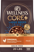 CORE+ Dry Dog Food with Freeze Dried Pieces, Large Breed, Wholesome Grains, High Protein, Natural, Chicken & Turkey Recipe, (20-Pound Bag)