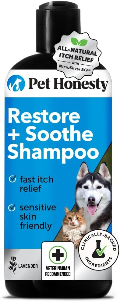 Chlorhexidine Cat & Dog Seasonal Itch Relief Shampoo, for Allergies, Itching, Skin and Coat Supplement, Helps Shedding, Hot Spots, Deodorizing Dog Shampoo & Grooming Supplies,16Oz